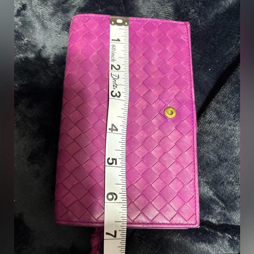 Bottega, Venetta, purpleish, cranberry wallet, good used condition